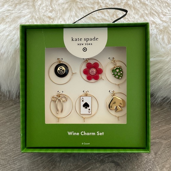 ♠️🍷 kate spade new york x Target Wine Charm Set 6 Count - Picture 2 of 7